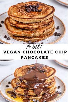 the best vegan chocolate chip pancakes