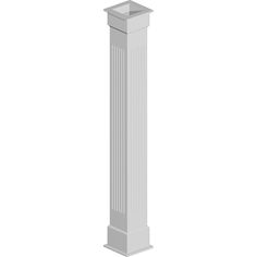 a tall white pillar with a single column