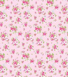 pink and green floral wallpaper with small flowers