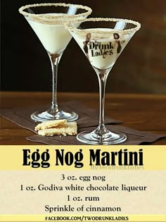 egg nog martini recipe with white chocolate liquer