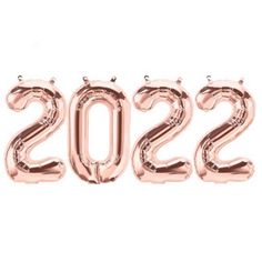 Rose Gold 2022 number balloons 16 Balloons Number Aesthetic, Number 4 Balloon, 17 Balloons Number, Pink 2022 Numbers, 16 Number Balloons, Pink Number Balloons, Gold Number Balloons, Pink Crown, Balloon Weights