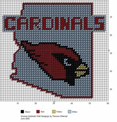 a cross stitch pattern with the words, gift gifts and a cardinal logo on it