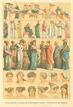 an old fashion book with many different types of women