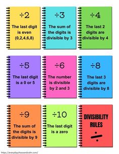 six notebooks with different numbers on them and the same number in each one, which is