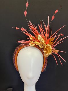 Expertly handcrafted and adorned with beautiful coral and brown accents, this headband fascinator offers a unique and elegant touch to any outfit. Made with precision and care, each fascinator is sure to make a statement and enhance your overall look with a touch of sophistication. Brown Headband, Headband Fascinator, Etsy App, Selling On Etsy, Sell On Etsy, Accessories Hats