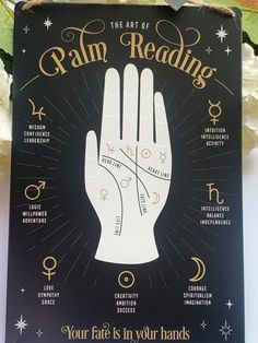 the art of palm reading poster on display