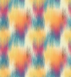 an abstract pattern in yellow, blue and pink