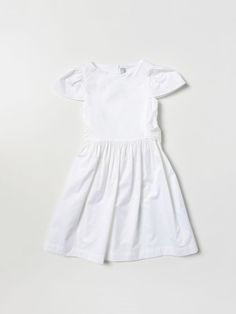 Dress IL GUFO Kids color White Coloring For Kids, Kids Dress, Outlet, White Dress, Color White, Girl Outfits, Kids Outfits, White, Clothes