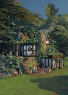 Sims Wizard House, Sims Mountain House, Sims 4 Houses Gallery Id, Sims 4 Cordelia's Secret Cottage, Witch House Layout, Sims 4 Witches House, Sims Fairy House, Sims 4 Occult House, Sims 4 Witch House Cc