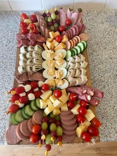 a platter filled with different types of food