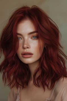 Dark Red Hair With Brown Roots, Old Money Red Hair, Red Hair For Cool Skin Tones, Red Hair Wedding, Red Head Aesthetic, Natural Auburn Hair, Cool Red Hair, Long Sleek Hair, Gorgeous Hair Color