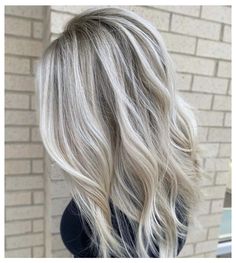 Ice Blonde Hair Balayage, Icy Blonde Hair Highlights, Blonde Hair Balayage, Blonde Hair Highlights, Icy Blonde Balayage, Gray Blending, Ice Blonde Hair, Ice Blonde