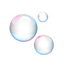 two soap bubbles floating on top of each other