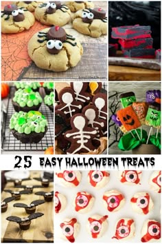 collage of halloween treats Scary Halloween Treats, Easy Halloween Treats, Delicious Halloween Treats, Halloween Food Treats, Halloween Treats Easy