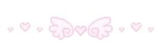 pink hearts and wings are arranged in the shape of an x on a white background