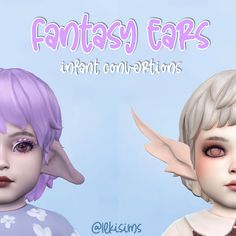 FANTASY EARS for infants | Patreon Sims 4 Cc Ear Preset, Sims 4 Infant Occult Cc, Sims 4 Ear Presets, Sims 4 Infant Cc, Fantasy Ears, Sims 4 Infant, Infant Cc, Sims Inspiration, Sims Baby