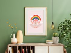 "Enhance your living space with this fun beautifull meditation Poster. Designed as a stunning wall hanging, this mesmerizing artwork brings a touch of serenity and tranquility to your meditation room.  The digital format offers you the freedom to print it conveniently at home or any preferred facility, allowing for customization in size according to your preference. Printable wall art is the easiest and most affordable way to decorate your living space. Simply download, print, hang, and enjoy. We hope you find a digital print here at Sandy's Prints that is \"just right\" for your space! High quality image  | You can download the JPG image in several ratio's! 1:2, 2:3, 3:4, 4:5 and A4 (includes A0-A6), the right size will always be there for you! HOW THIS WORKS: 1. Buy the product. (JPG) 2. Heart Room, Meditation Poster, Art Meditation, Pink Rainbow, Meditation Room, Meditation Yoga, Rainbow Heart, Print Pink, Photo Lab