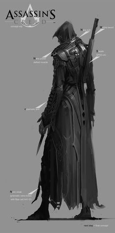 the concept art for an upcoming video game, darkside knight character design by person