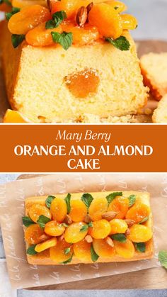 Mary Berry Orange And Almond Cake Almond Cake Recipes, Almond Orange Cake, Vanilla Slice, Orange And Almond Cake, Dessert Inspiration