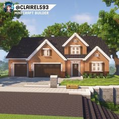 Minecraft Suburban Mansion, Minecraft Gated Community, Minecraft House Ideas Suburban, Minecraft Modern Suburban House, Minecraft Suburban House Tutorials, Minecraft Suburban House Blueprints, Building Ideas Minecraft Town, Minecraft Suburbs House, Minecraft Modern City Builds