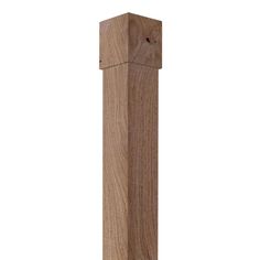 a tall wooden post with a hole in the middle and two holes at the top