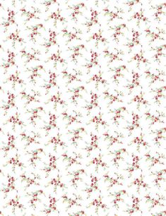 a white background with red flowers and green leaves on the bottom right corner is an image of a flowery pattern