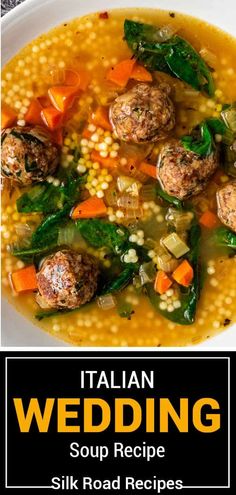 italian wedding soup recipe with meatballs and vegetables