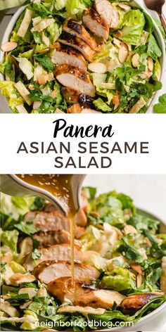 Asian Sesame Salad, Asian Sesame Dressing, Sesame Salad, Asian Salad Recipe, Asian Inspired Salad, Asian Chicken Salads, Sesame Dressing, Salad Dressing Recipes Homemade, Salad Pasta