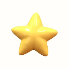 a yellow star shaped object on a white background