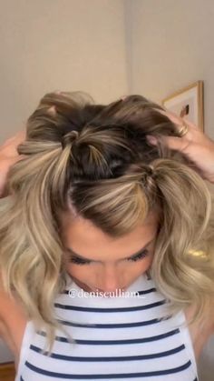 Long Hair For Work Ideas, Hairstyles For Medium Length Hair For Family Pictures, Short Hair Up Dos Easy, Grunge Updo Hairstyles, Half Up Half Down Short Curly Hair, Shoulder Length Formal Hairstyles, Cute Mom Hairstyles, Sister Hairstyles, Easy Upstyles For Medium Hair