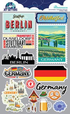 the germany sticker sheet has been designed to look like it is in different countries