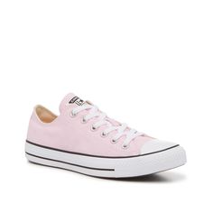 Converse-Chuck Taylor All Star Low-Top Sneaker Enjoy the classic style and sporty silhouette of the Chuck Taylor All Star sneakers from Converse! This brand features all the iconic features of the original, including a cap toe and vulcanized midsole. Now featuring a low-top design that makes it an easy add to your closet. Low Top Pink Converse, Light Pink Converse, Cozy Slippers Boots, All Star Sneakers, Converse Low, Converse Low Tops, Pink Converse, Top Sneakers Women, Trending Boots