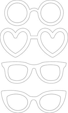 four glasses with hearts cut out on them