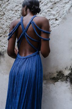 Severyna Gown– KasiaKulenty Braids To The Back, Goddess Gown, Macrame Dress, Column Gown, March 1st, One Clothing, Mode Inspo, Street Styles, Look Fashion