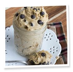 there is a cookie dough dip in a jar