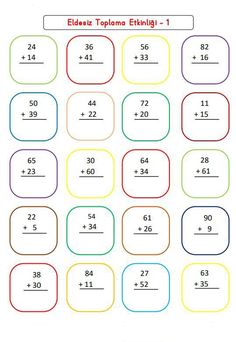 the addition worksheet for adding two digit numbers to one digit number, and then sub