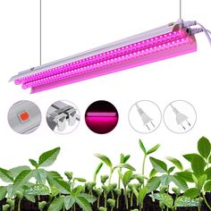 20W 96LED Grow Light Tube Full Spectrum Indoor Plant lamp Greenhouse Double Tube - Trendha Light Tube, Red Lamp, Plant Seedlings, Led Grow Light, Growing Plants Indoors