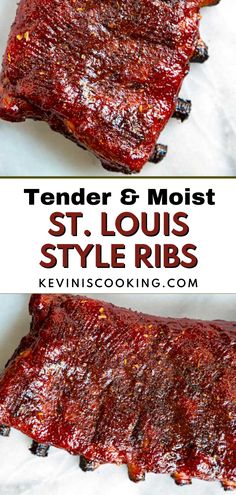 tender and moist st louis style ribs are the perfect side dish for any barbecue grill