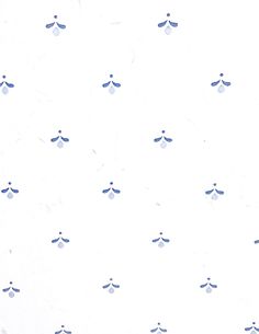 a white background with small blue flowers on it