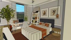 Bloxburg House Builds, Living Room Decal, Cottage Core House, Roblox Bloxburg House Ideas, City Layout, Bungalow House Design