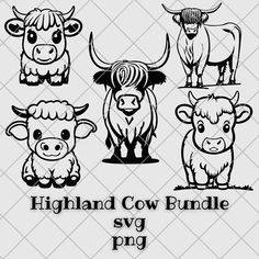 the highland cow bundle svg file