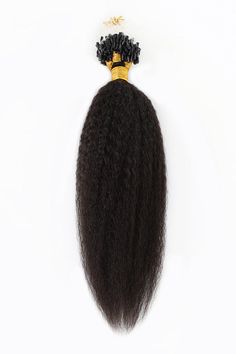 Micro Ring Human Hair Kinky Straight Extensions For Black Women