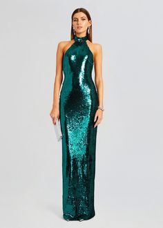 Cora Sequin Dress – Retrofete Sparkly Bridesmaid Dress, Bridal Reception Dress, Green Sequin Dress, Australia Clothes, Bride Bachelorette, Bachelorette Party Bride, Embellished Maxi Dress, Gown Pattern, Make Waves