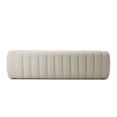 an upholstered white couch is shown on a white background with no people around it