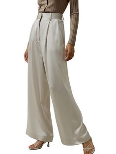 in stock Flowy Pants, Trouser Pants Women, Under Dress, Silk Pants, Cashmere Coat, Plus Dresses, Petite Dresses, Designer Suits, Outdoor Apparel