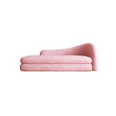 two pink bedspreads sitting next to each other on top of a white surface