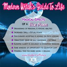 a blue moon with the words modern witch's guide to life