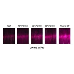 Divine Wine® Professional Semi-Permanent Gel Hair Dye - MEDIUM VIOLET-BASED RED Details: • Rich, Deeply Pigmented Vibrancy That Lasts Through 40+ Shampoos • Semi-Translucent Gel Formula for a Stained Glass-Like Application • Gel Base Aids in Color Placement Accuracy • Unique Delivery System Guarantees an Even Distribution of the Pigment, Higher Deposit and Absorption of the Dye Molecules, Resulting in Superior Color Longevity• Dye Molecules Mimic The Hair Shaft for Maximum Color Deposit • Lactic Splat Midnight Magenta, Cherry Wine Hair Color Burgundy, Manic Panic Hair Color, Magenta Hair Colors, Red Violet Hair, Manic Panic Hair, Wine Hair Color, Gel Hair, Magenta Hair