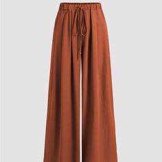 Nwot. Burnt Orange/Rust Wide Leg Pants, Super Comfortable & Cute. Pics Look Much More “Red” Just Due To Camera Lighting. Much More Rust Irl. Oversized Outfit, Clothing Details, Pants Color, Wide Leg Trousers, Orange Red, Mix Match, Cider, Leg Pants, Sustainable Fashion