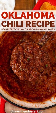 the cover of oklahoma chili recipe